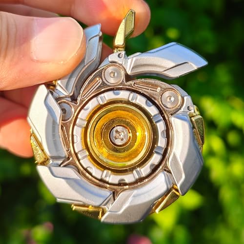 Image of T-Conceal EDC Sliders Fidget Open Armor Spinning Top Fidget Toys Stress Relief for Adults Metal Magnetic (Silver Gold)