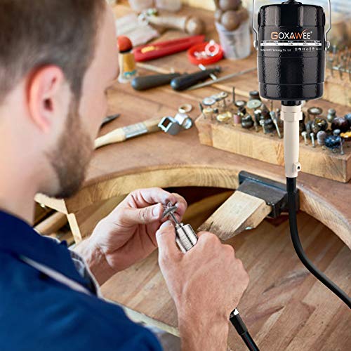 Flex Shaft Grinder Rotary Tool, GOXAWEE 380W Hanging Grinding Machine with 3-Jaw Chuck& Stepless Speed Foot Pedal, Power Multi-Function Tool with 131pcs Accessories for DIY and Crafting Projects