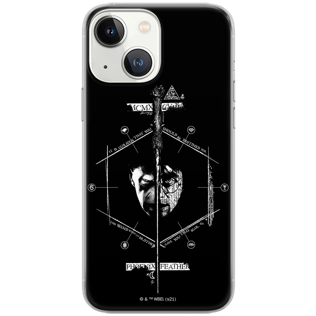 ERT GROUP Mobile Phone Case for iPhone 13, Original and Officially Licensed Harry Potter Pattern, Harry Potter 049, Black, Optimally Fitted to the Shape of the Mobile Phone, TPU Case