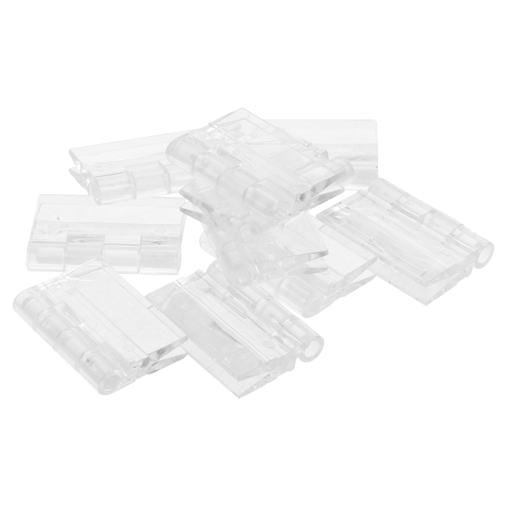 Hohopeti 10pk Cabinet Hinges Acrylic Overlay Hinges for Doors Small for Craft Box Drawer