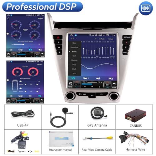 Radio con pantalla táctil QLED 9.7" para Chevy Equinox 2010-2015 miniatura 6