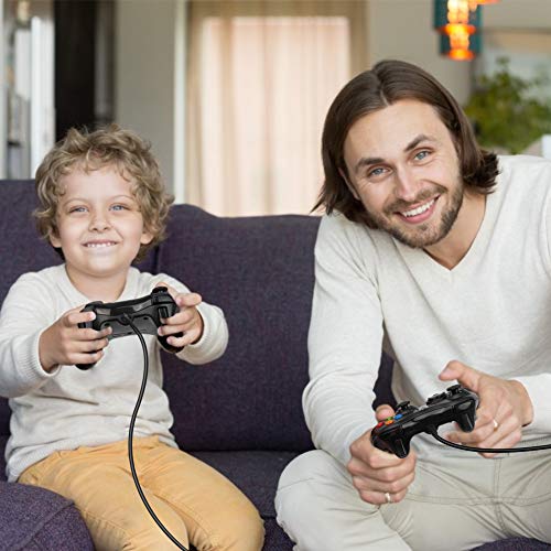 RegeMoudal Wired Controller for Microsoft Xbox 360 and Windows PC (Windows 10/8.1/8/7) with Dual Vibration and Ergonomic Wired Game Controller (Black)