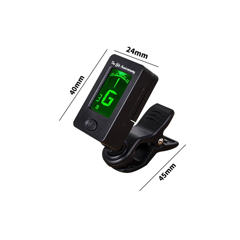 10 set Digitale Chitarra Tuner Alimentato A Batteria Anti-Interferenza Rotante Clip-On Schermo LCD Luce Tuners Violino Basso Accessori Stile 1