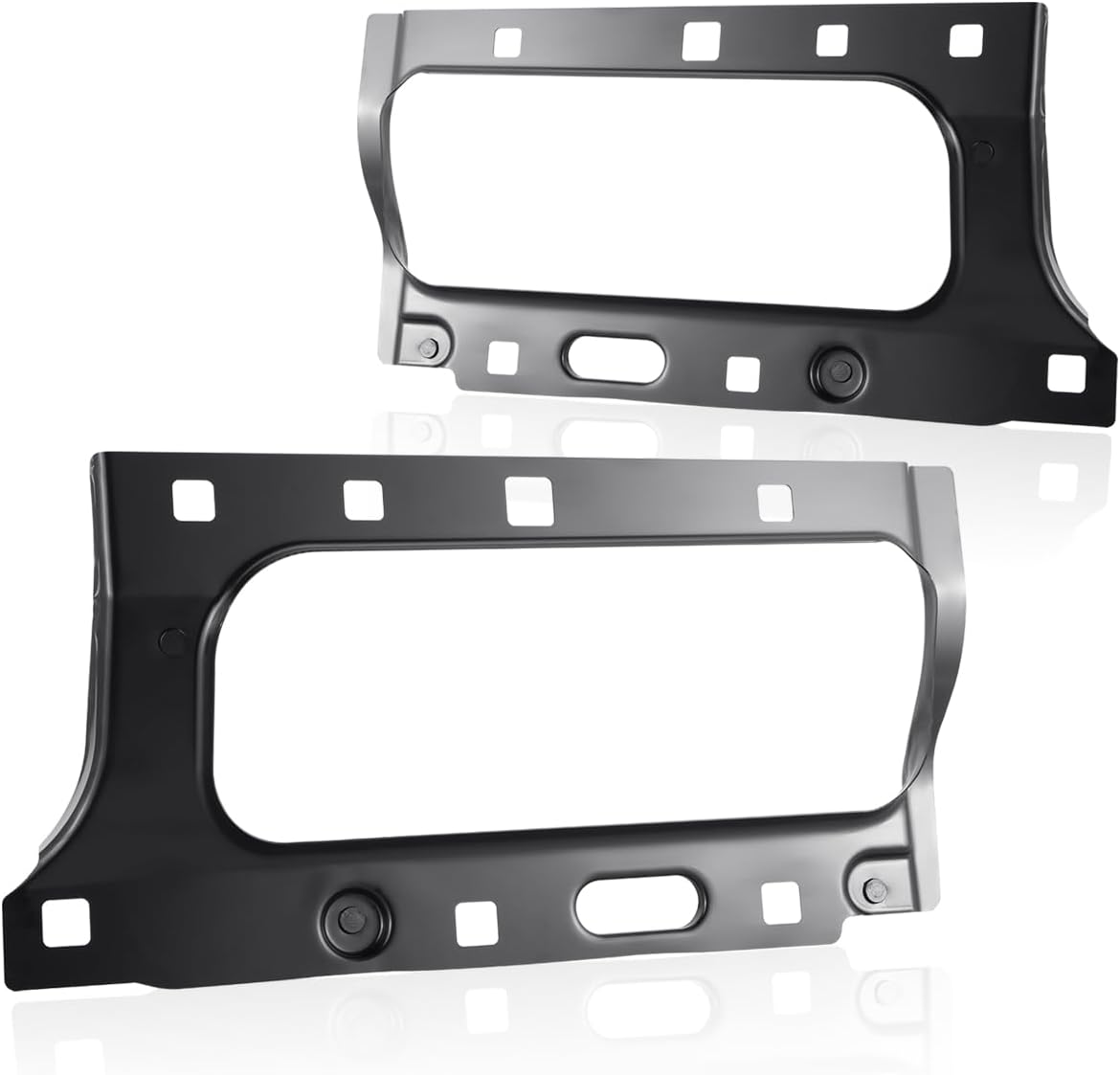 GM2508114 GM2509114 Factory Style Headlight Mount Brackets Compatible with Silverado Sierra 1500 2500 3500 2014-2019, Driver and Passenger Side, Matte Black