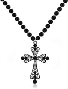 Amazon.com: Pearl Cross Necklace Big Cross Pendants Necklaces for
