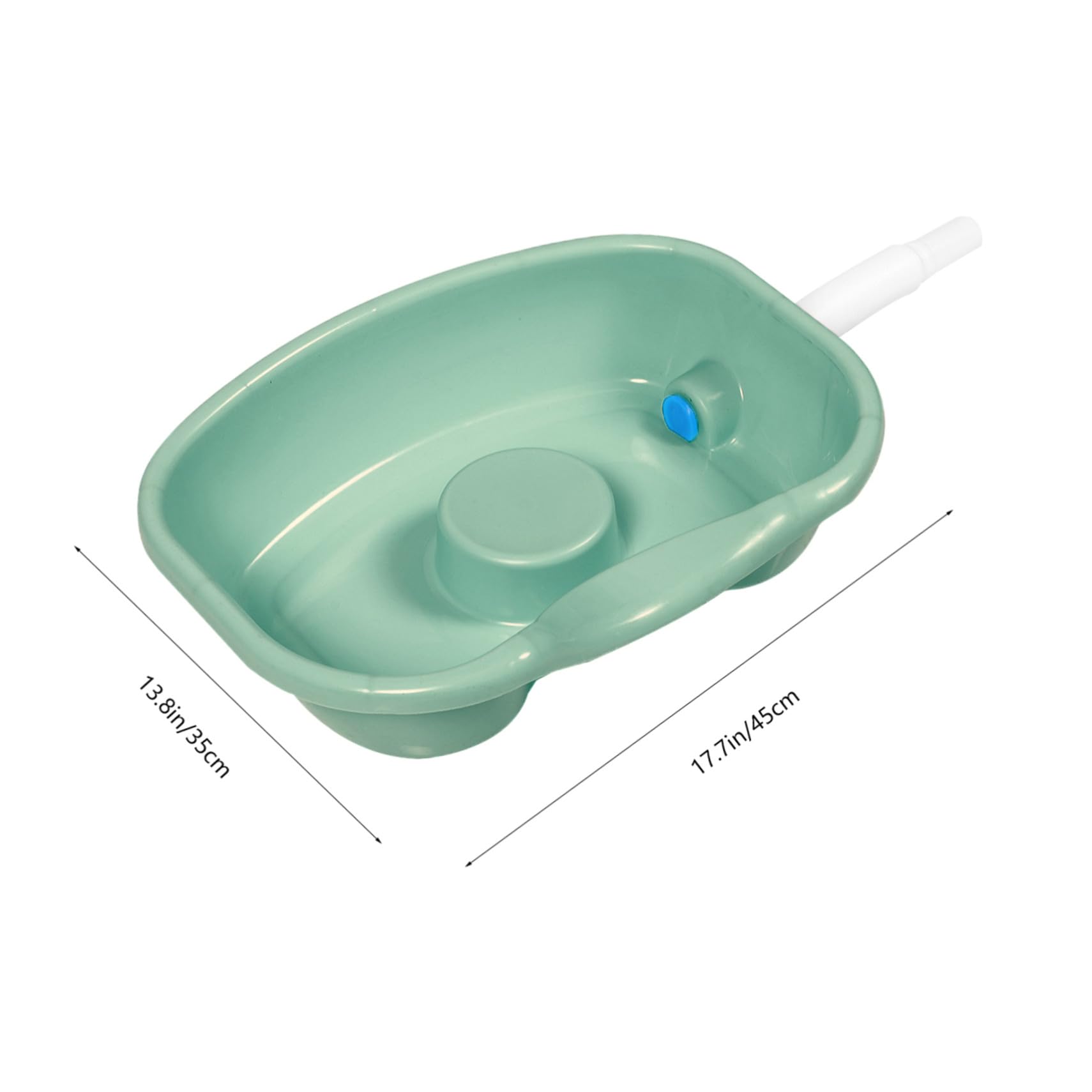HOMSFOU Ergonomisches Haarwaschbecken Komfortables Waschbecken mit Gebogenem Rand aus Kunststoff für Haare Waschen im Bett Geeignet für Ältere und Bettlägerige Personen