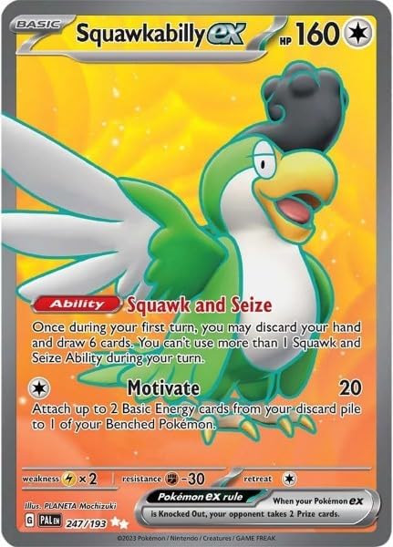 Pokemon - Squawkabilly ex 232/193 - Paldea Evolved - Full Art Tarjeta Ultra Rara