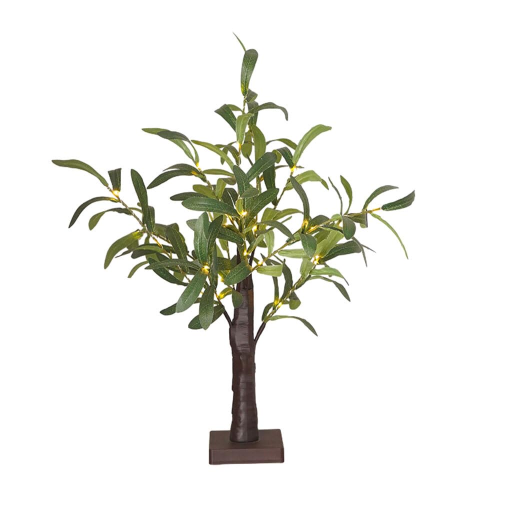 Ailan Eye-caring Light Lamp Elegant Adjustable Brightness Long Lifespan Plastic Bonsai Tree Lamp LED Tree Lamp Night Light, warm white, 55CM