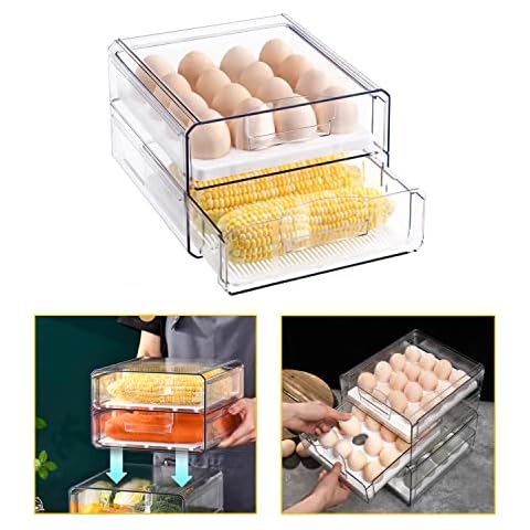 XBY-US 32 Grid Large Capacity Egg Holder for Refrigerator Cover