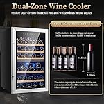 Wine Refrigerators,52-bottle Wine Fridge Cooler Freestanding Wine Refrigerator,(Bordeaux 750ml) Dual Zone Compressor Wine Cellars Chiller - Image 4
