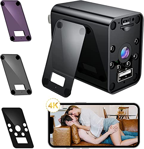4K Full Hidden Camera Charger, KINGDANS 160Â° Wide Angle WiFi Spy Camera Charger - Motion Detection Spy Cam, IR-Cut Night Vision Nanny Cam Hidden Camera - Indoor Hidden Cam - Home Security Camera