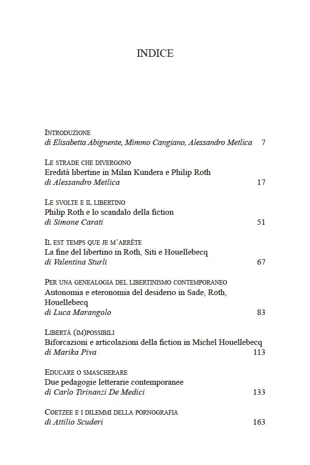 L'oscena libertà. Libertinismo e illuminismo radicale nella letteratura e nell’immaginario contemporanei