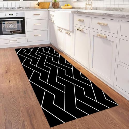 Alfombra larga para pasillo de 40 x 390 cm con base de goma antideslizante lavable 4