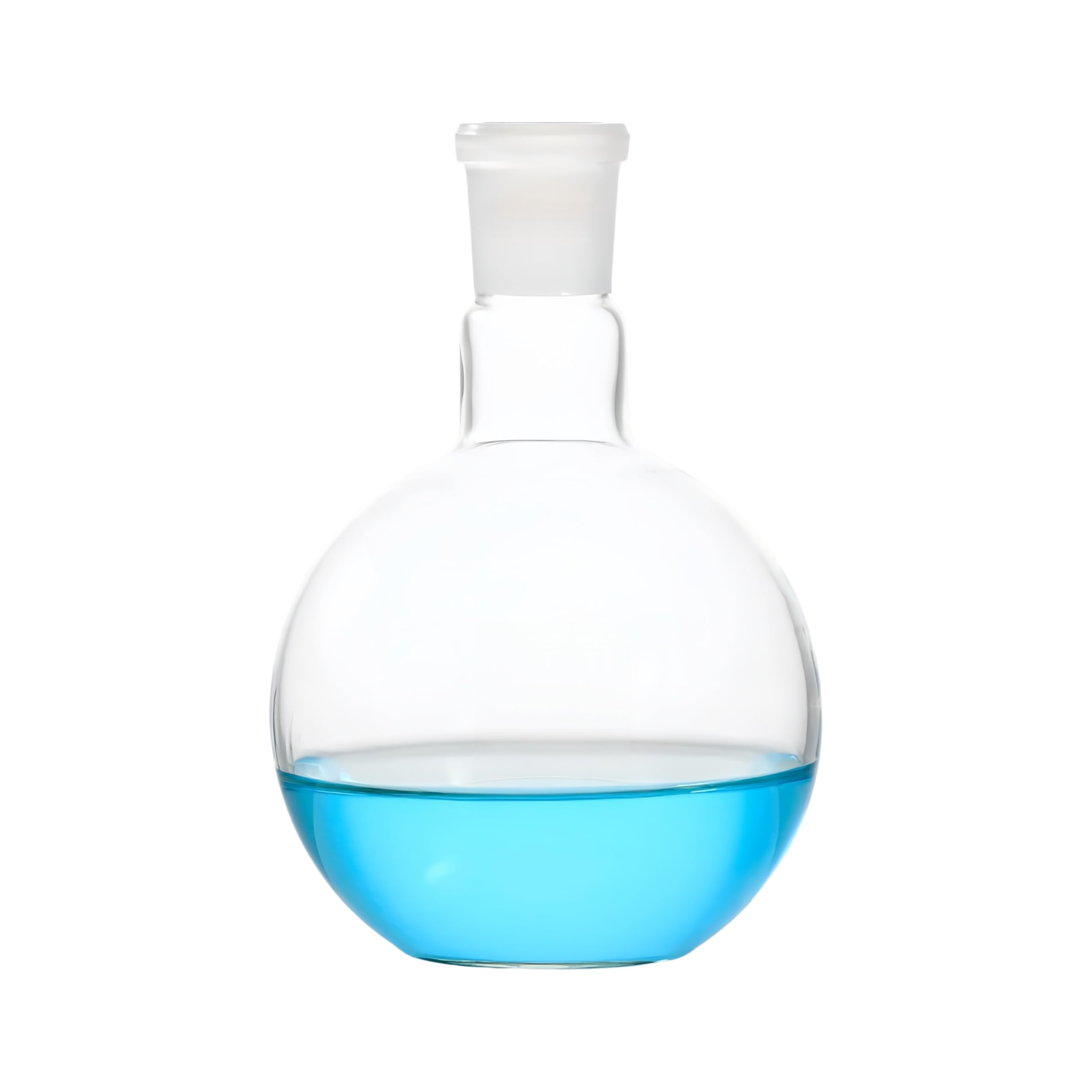 VIDOO Kolba Okrągłodenna Płaskodenna z Jedną Szyjką, ze Szkła Borokrzemowego 3.3, Laboratoryjna Kolba do Ogrzewania, 10000ml z 29# Szlifami