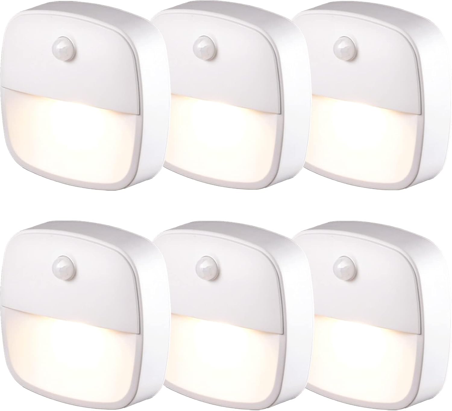 NHQZ 2 Stück LED Nachtlicht Mit Bewegungsmelder - Kabellose Berührungsleuchte - 25 Lumen