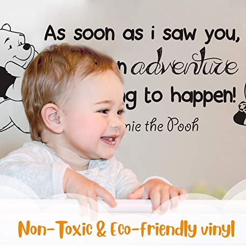 Winnie Pooh & Tigger - As Soon As I Saw You Quote Baby Room Wall Decal- Decal For Baby's Room (Wide 30" X 12" Height) #TOP1