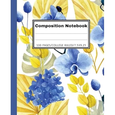 Composition Notebook: College Ruled Line Paper Notebook for School, Blank Journal for Girls, Teens