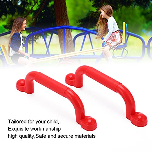Drfeify Haltegriffe, 24 cm rutschfeste Sicherheitshaltegriffe 100 KG Tragf?higkeit Montagesets für Kinder Kletterstangen Schaukelspielzeug Car model parts für Kinderh?nde(rot)