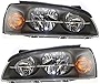 Evan-Fischer Headlight Set Compatible with 2004-2006 Hyundai Elantra Left Driver and Right Passenger Side Halogen With bulb(s)
