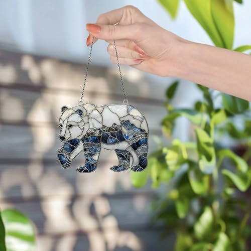 Image of Polar Bear Acrylic Ornament Gift for Bear Lovers Christmas Hanging Decor
