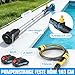 Kabellose Stab-Wassertransferpumpe 18V mit 2x2.0Ah Akkus, Akku Regenfasspumpe 3000 L/h, 6m Förderhöhe, Tragbare Wasserpumpe mit Gartensprühdüse, Kompatibel mit Makita 18V Akku für Pool/Gärten/Teiche