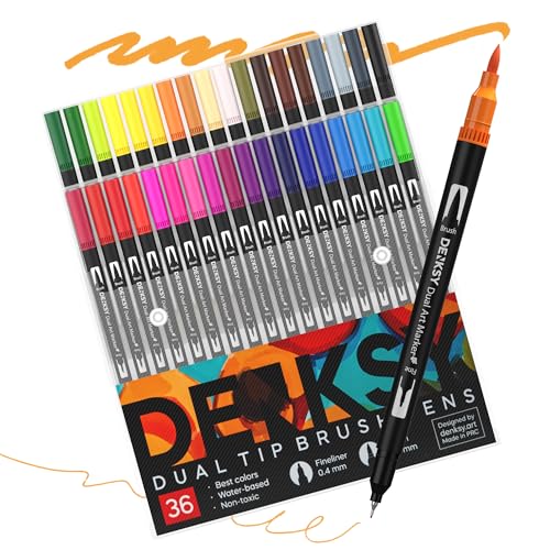 Watercolor Markers Set &ndash; 36 Dual Tip Pens