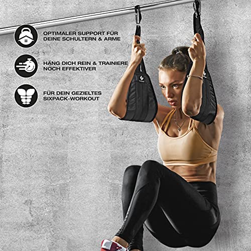 Trabillas para abdominales con mosquetón correas para el brazo entrenamiento de vientre 150kg 2