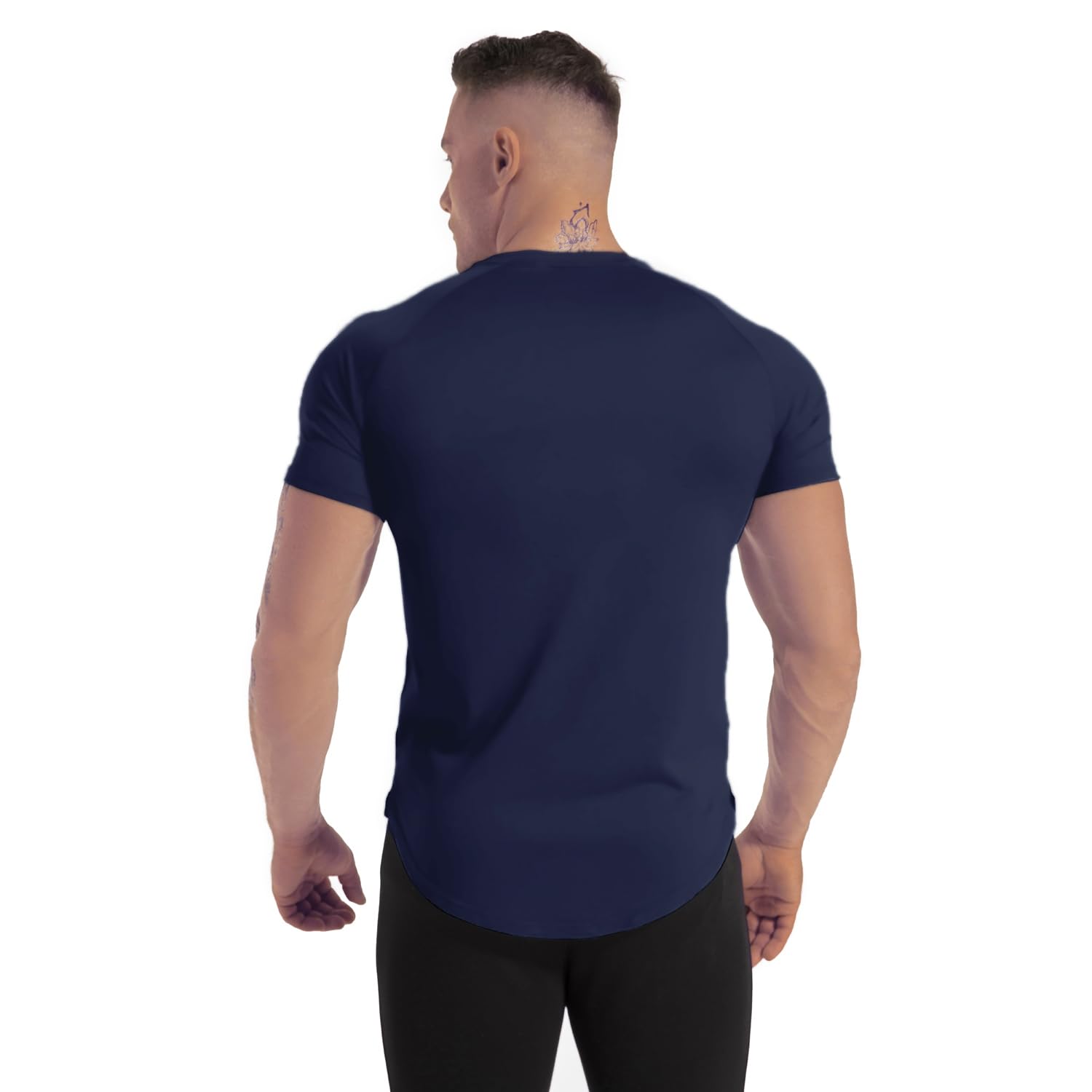 Camiseta de Manga Corta para Hombre, Ajuste seco, para Entrenamiento, Gimnasio, Absorbe la Humedad, Rendimiento atlético, para Correr, Paquete de 3 Unidades