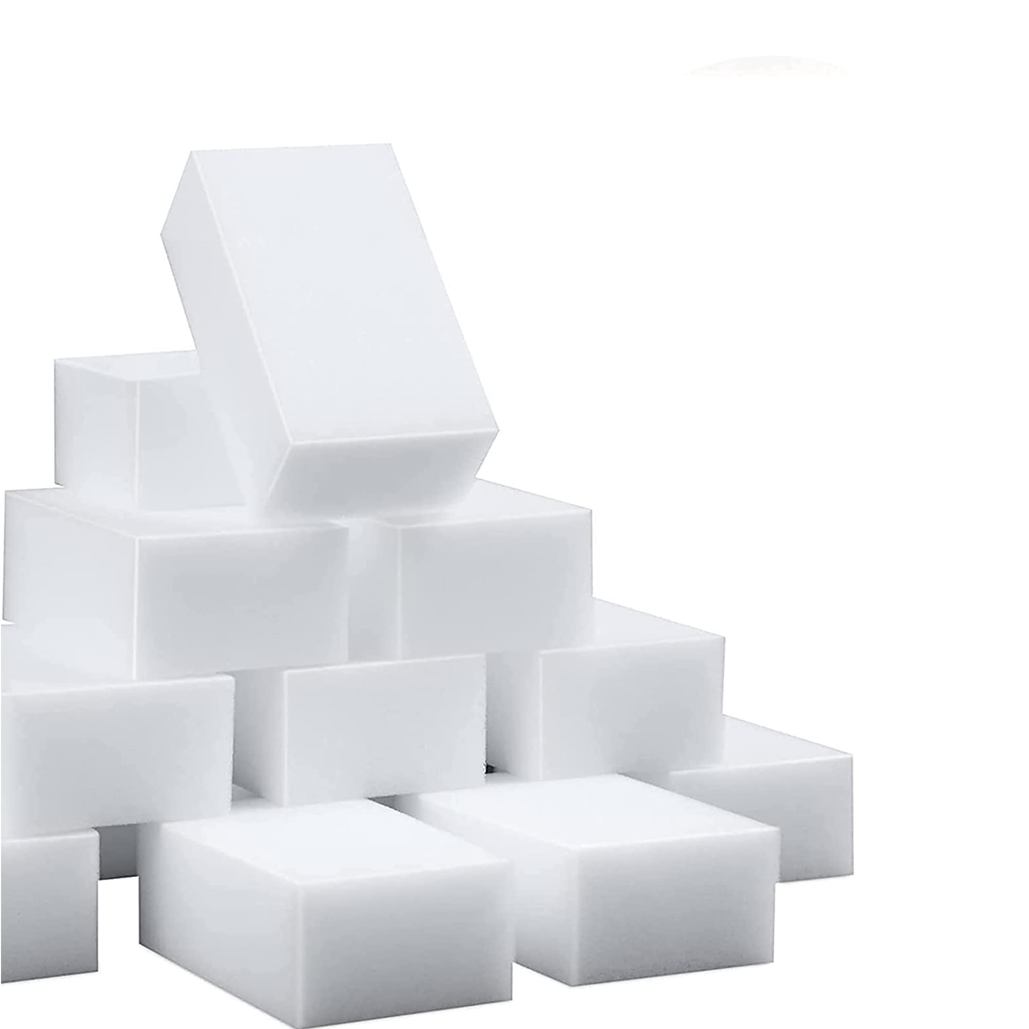 Sulfar9 Pack Magic Sponge Eraser Extra Thick And Long Lasting Melamine Cleaning Sponges In Bulk - Multi Surface Power Scrubber Foam Cleaning Pads - Bathtub, Floor, Baseboard, Bathroom, White