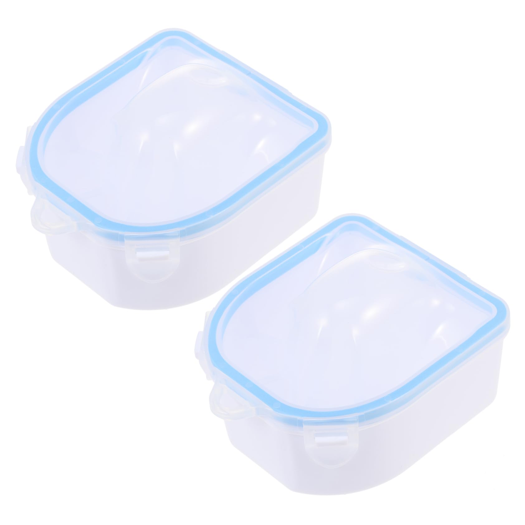 IWOWHERO 2pcs Manicure Spa Nail Polish Remover Container Soak Bowl for Home Salon