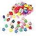 Produktbild IWILCS 200 Pcs Kinder Elastisch Haargummi, Haarschmuck Kinder Mädchen, Kleinkinder Haarbänder Pferdeschwanz, Elastische Haargummis Bunte, Mini Haarbänder Winzige, 100 Haarband+100 Haarspange