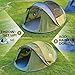 4 Person Easy Pop Up Tent,9.5’X6.6’X52'',Waterproof, Automatic Setup,2 Doors-Instant Family Tents for Camping, Hiking & Traveling