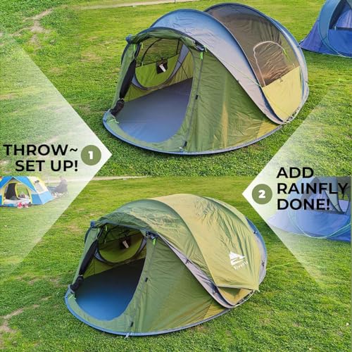 Carpa pop up fácil para 4 personas, impermeable, 289x201x132 cm miniatura 6