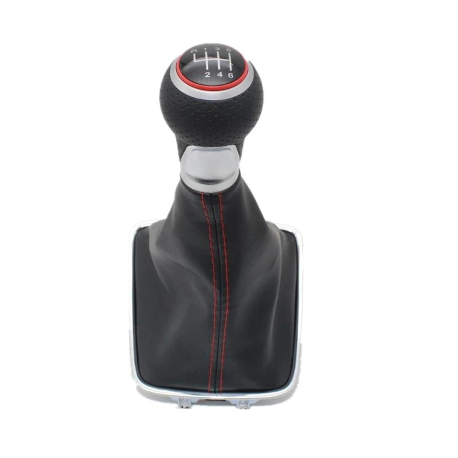 Cavinbdz Red For Vw For Tiguan 5N 2007 2008 2009 2010 2011 6 Speed Car Gear Stick Level Shift Knob With Gear Shift Knob Gaiter Boot(Red)