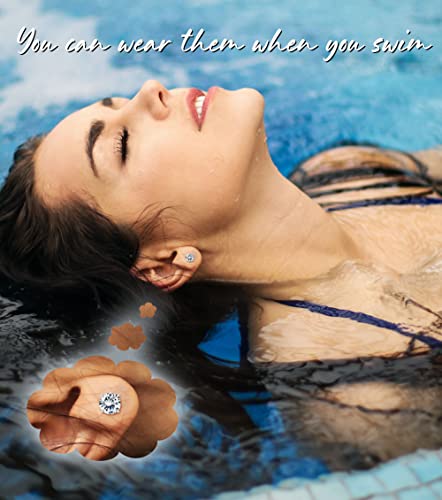 MJust Titanium Earrings for Women Men 20G Flat Back Earrings 2-5MM Cubic Zirconia Hypoallergenic Earrings for Sensitive Ears2