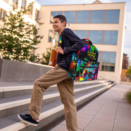 Boys Backpack For Kids School Backpack For Boys Children Game Bookbag Teens Elementary Middle School Backpacks for Boy 6-18 Waterproof Lightweight 17 Inches Travel Back Pack4