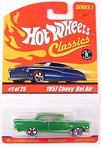 Hot Wheels '57 Chevy BEL AIR Classics Series #1 - 1957 Chevy Bel Air w/ Spectraflame Paint 1:64 Scale Collectible Die Cast Metal Toy Car Model #1 of 25