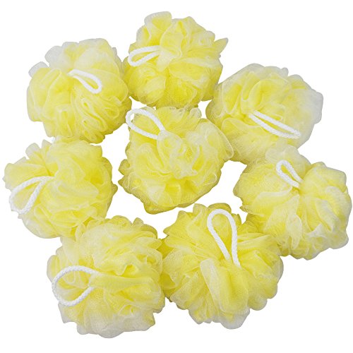 Ggbin Large Bath Sponges Shower, Pack of 8 (yellow