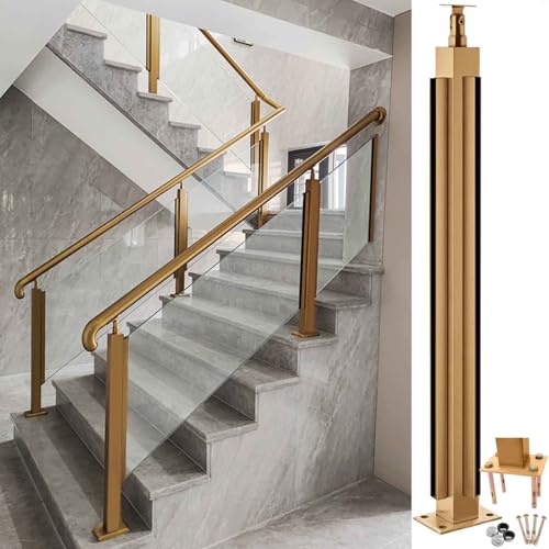 Système de balustrade en métal doré pour sublimer le verre de votre jardin