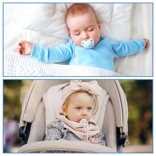 O-Ringe Baby-Schnuller-Clips, Weicher Ring Adapter Clip, 10 Stück Baby Silikonring Schnullerhalter, Transparente Schnuller Adapter, Schnullerkette Silikonring, für Baby Show oder Geburtstagsgeschenk