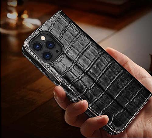 Étui à rabat iPhone 14 Plus GUMMMY cuir crocodile rouge avec fentes cartes - 6