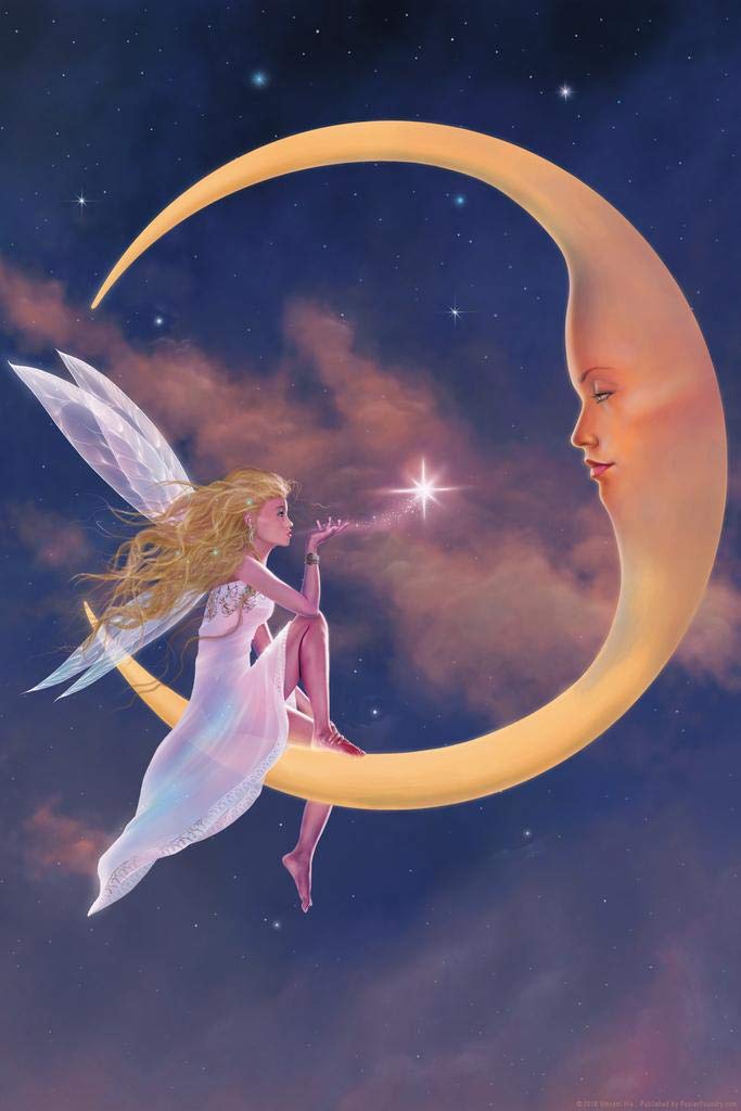 Amazon.com: Fairy Star Kiss Moon by Vincent Hie Fantasy Cool Wall