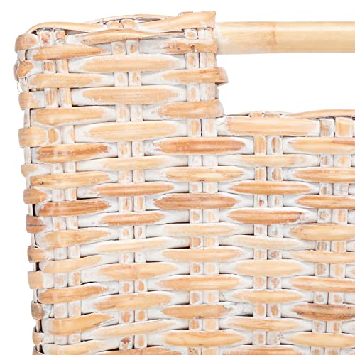 Taburete de bar Safavieh Home Collection Fremont tropical costero blanco de madera maciza de 32 pulgadas (totalmente ensamblado) miniatura 4