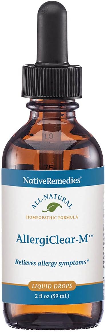 Native Remedies AllergiClear-M - Natural Homeopathic Formula Temporarily Relieves Allergy Symptoms Including Sneezing, Coughing, Red, Water Eyes - 59 mL