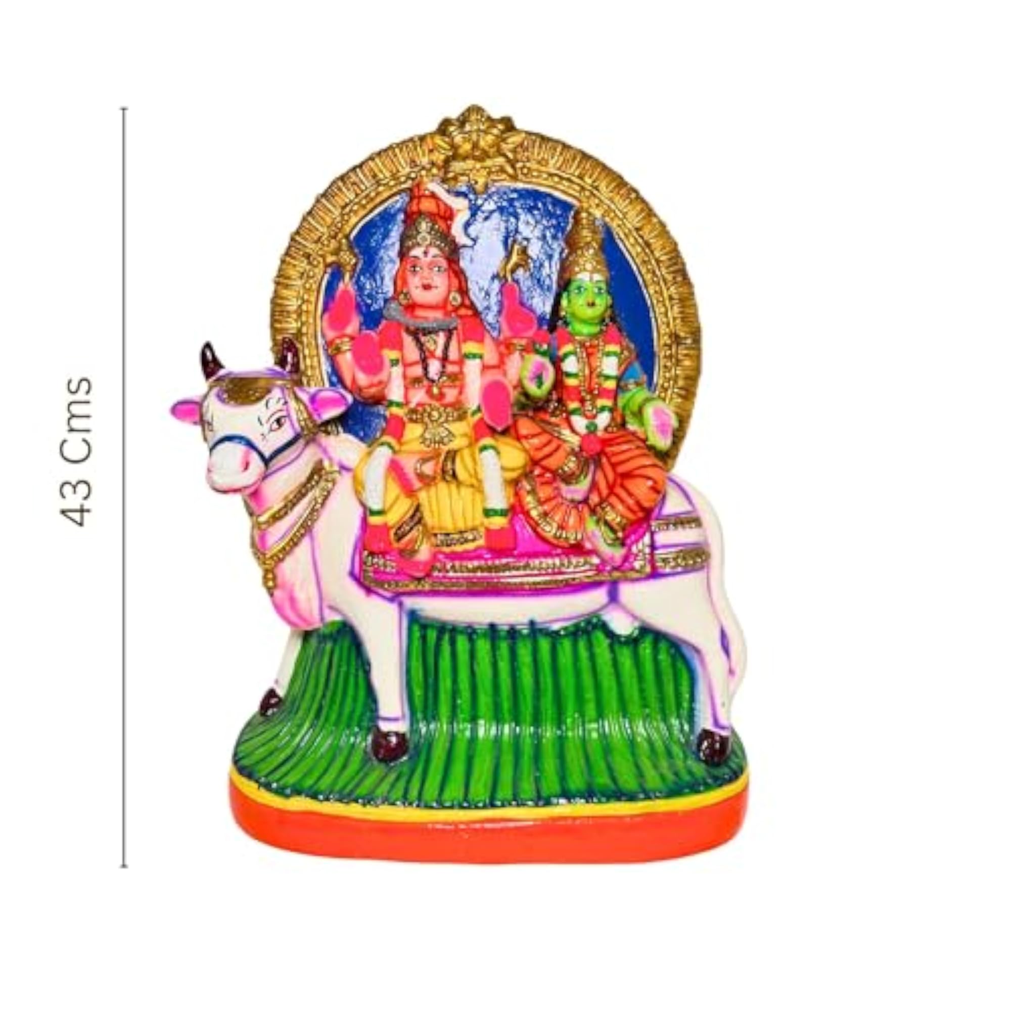 Clay Doll for Navaratri Golu, Handcrafted Bull Ride Statue