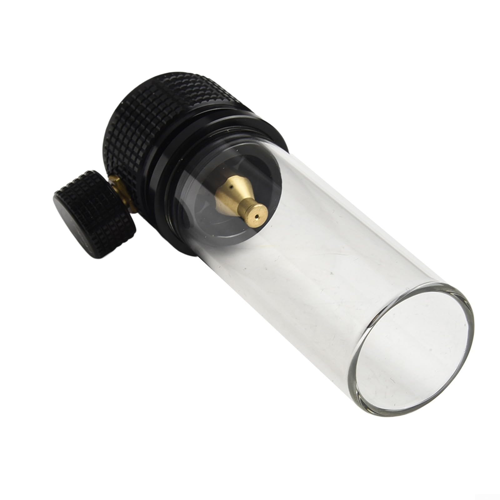 Gaslaterne für Camping und Wandern, Kupferventilkern mit spannungsstabilisierendem Design, 100 g Kapazität für längere Brenndauer, kompatibel mit Outdoor-Zeltlampen (Gaslampe, schwarz)