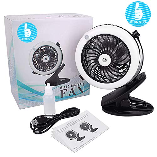 Misting Fan, Portable 2 in 1 Clip On USB & Battery Operated Cooling