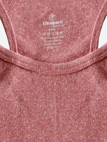 Image of KiddoPanti Girls Chest Printed Sleeveless Rib Racer Back Tank Top