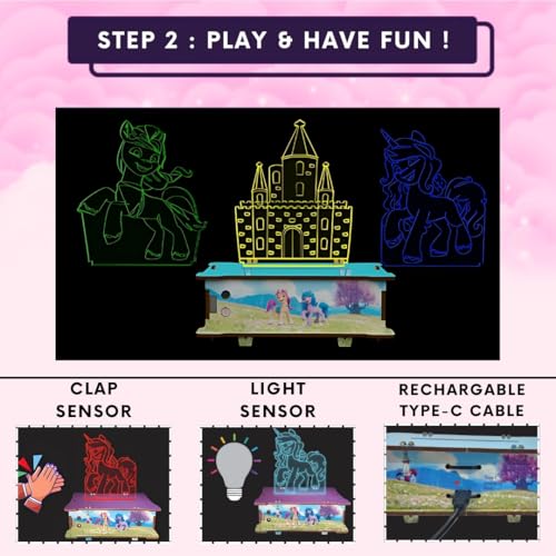 Image of My Little Pony Smart Lamp DIY Kit | Build, Learn & Play | STEM Toy for Kids Age 6+ | Sensor Learning Kit with AR Experience | Fun Educational Game