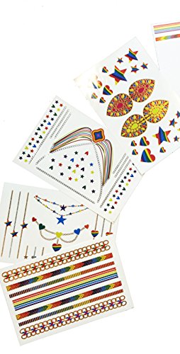 Starlite Metallic Temporary Tattoos - Pack of 4 Sheets